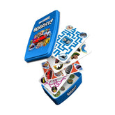 Goddit! Top Trumps Card Game packaging with cards showcasing puzzles and colorful images for travel fun.